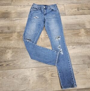 Justice Super Skinny Girls 12 Distressed Simply Low Jeans